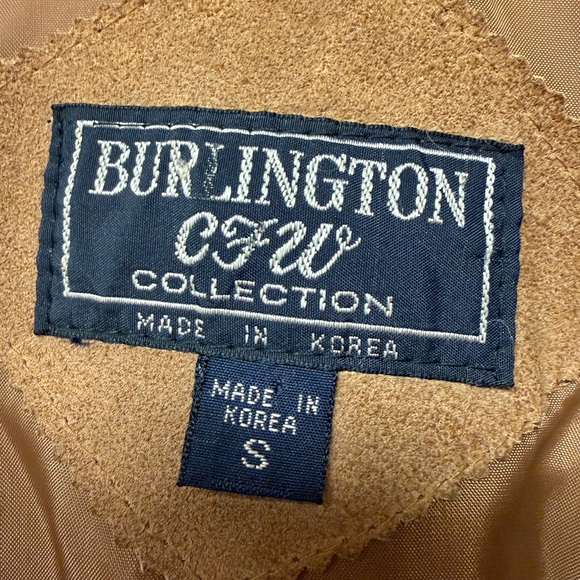 Vintage Burlington Tan Suede Fringe Jacket Size Small - Picture 6 of 8